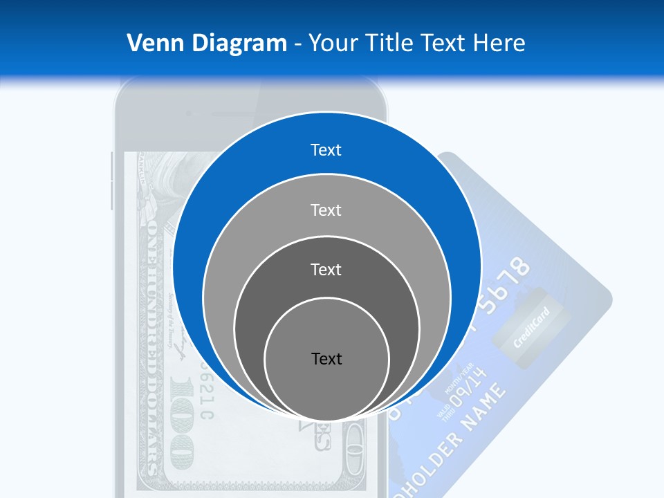 Front View Abstract Dollar PowerPoint Template