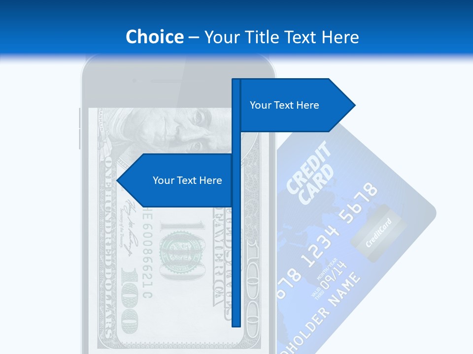 Front View Abstract Dollar PowerPoint Template