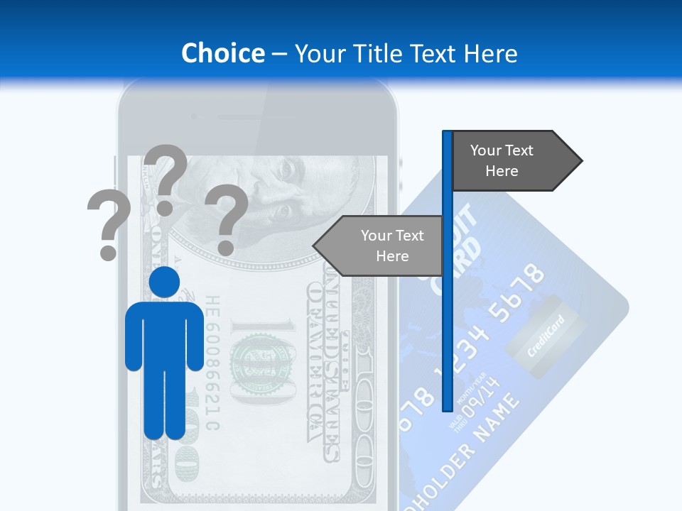 Front View Abstract Dollar PowerPoint Template
