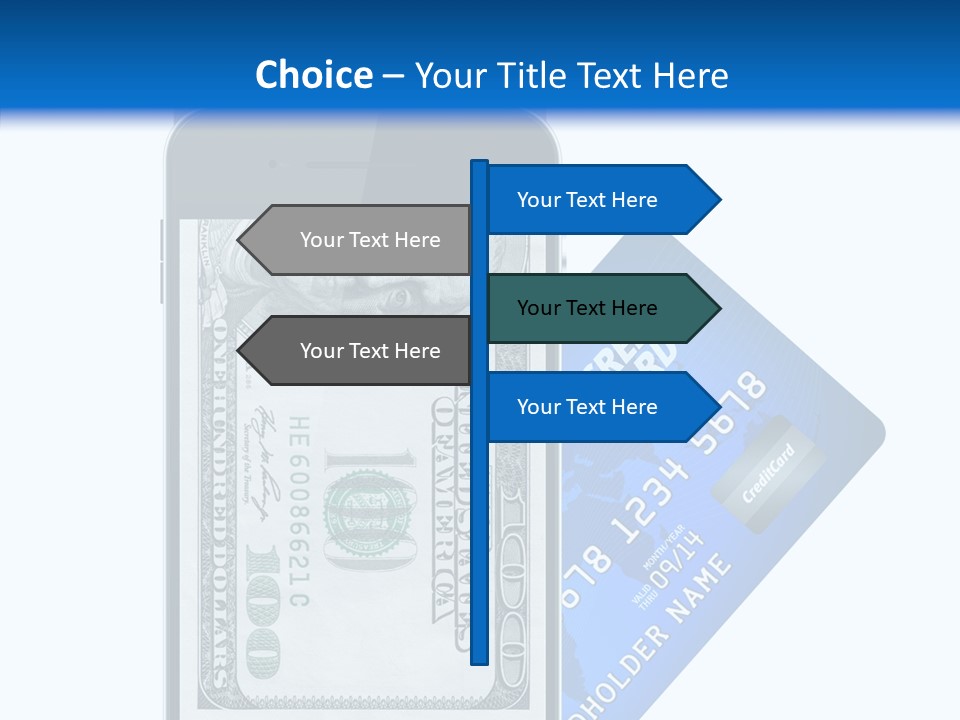 Front View Abstract Dollar PowerPoint Template