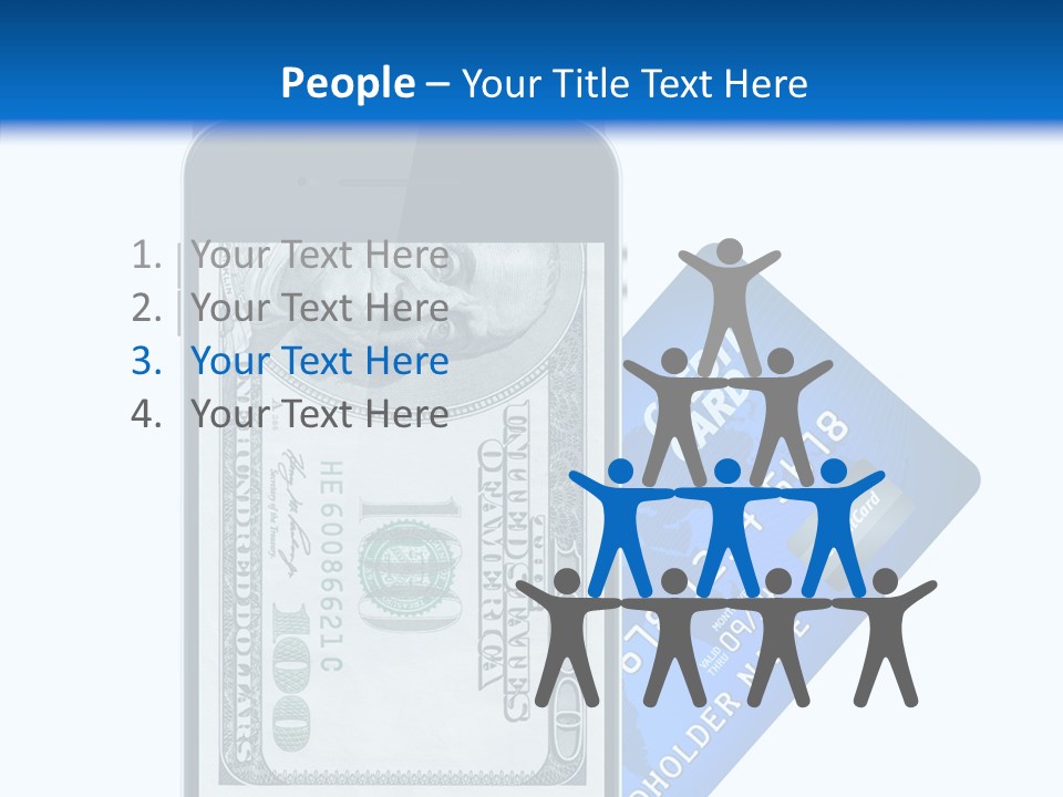 Front View Abstract Dollar PowerPoint Template