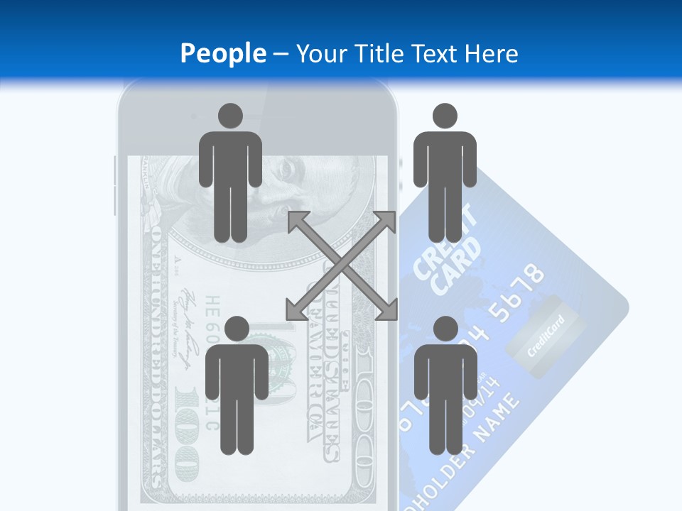 Front View Abstract Dollar PowerPoint Template