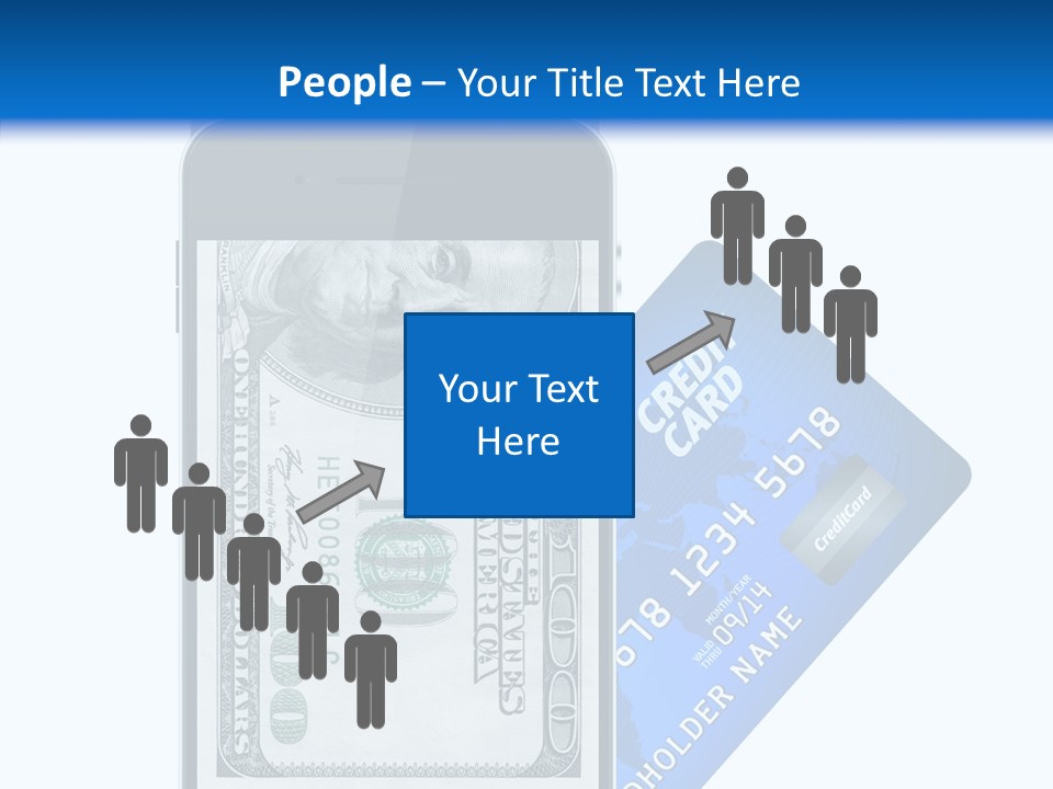 Front View Abstract Dollar PowerPoint Template