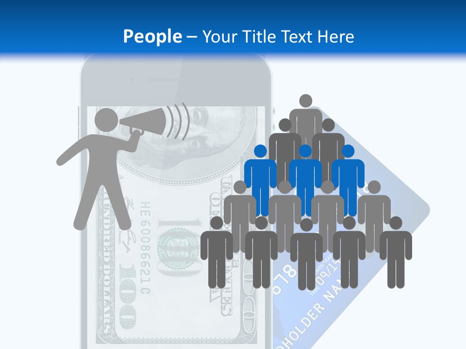 Front View Abstract Dollar PowerPoint Template