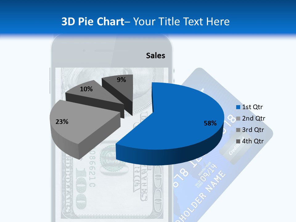 Front View Abstract Dollar PowerPoint Template