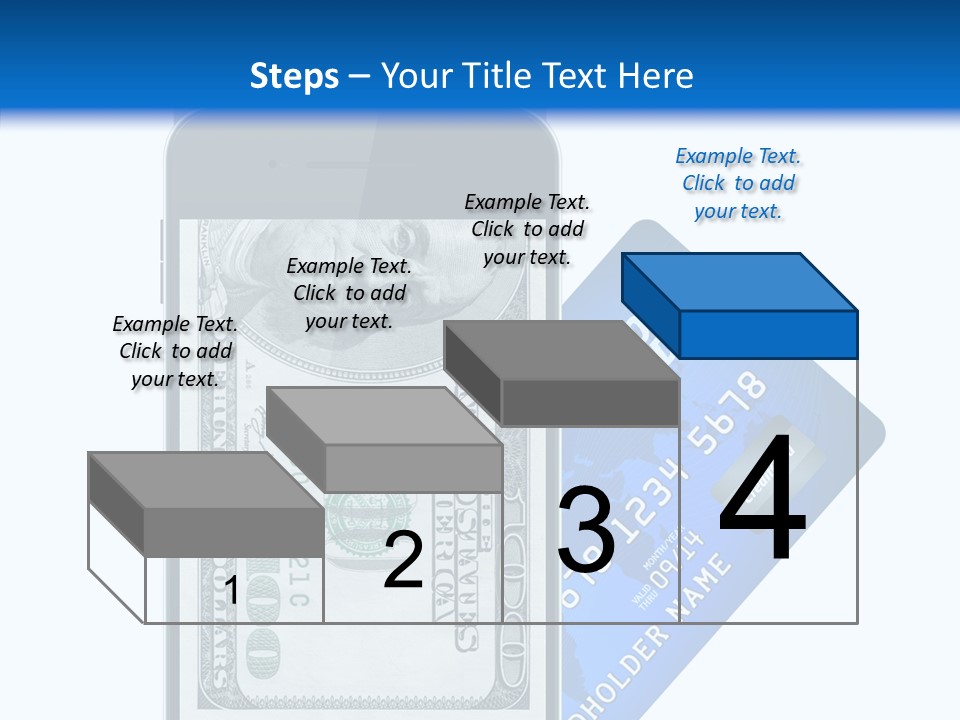 Front View Abstract Dollar PowerPoint Template