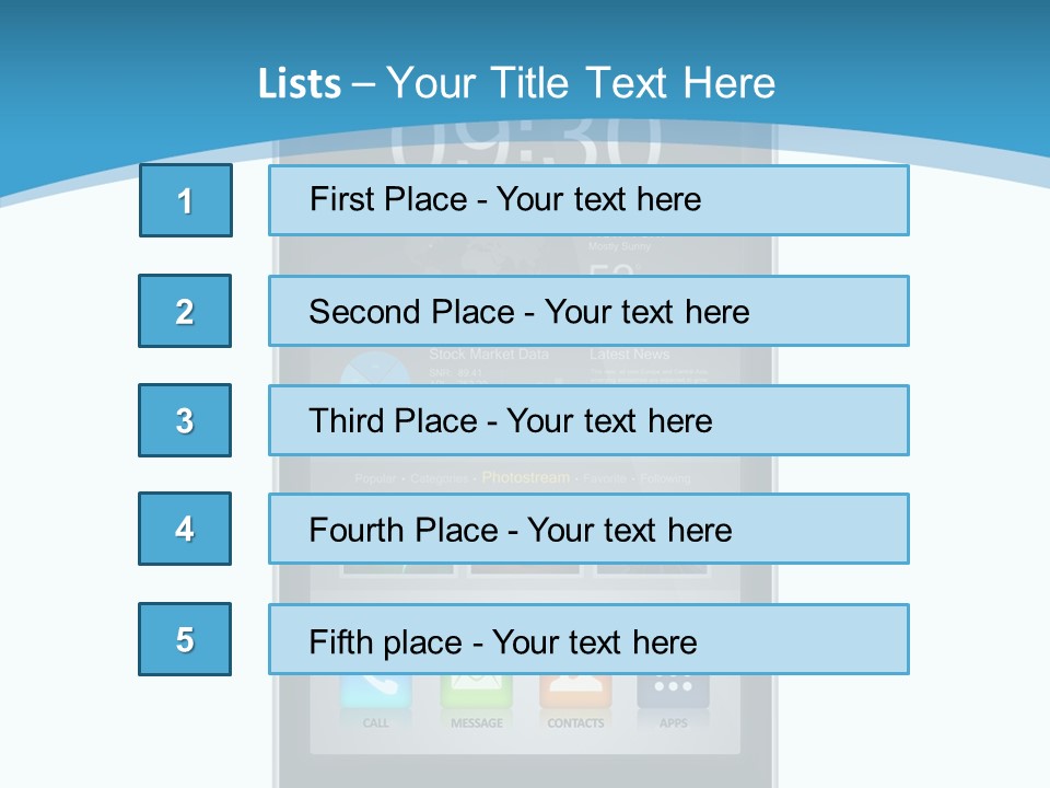 Isolated Mp Player Concept PowerPoint Template