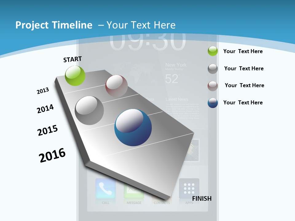 Isolated Mp Player Concept PowerPoint Template