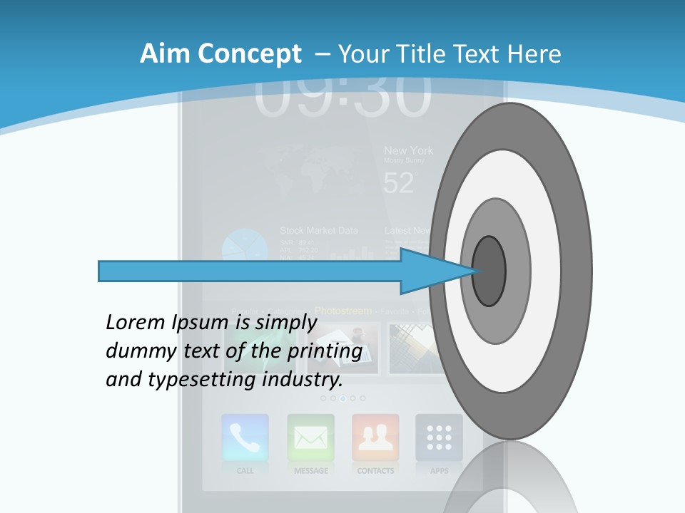 Isolated Mp Player Concept PowerPoint Template