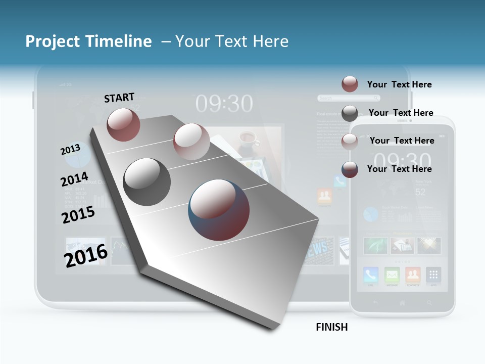 Realistic Concept Tablet PowerPoint Template