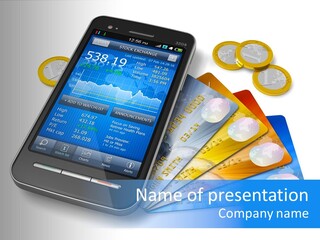 Cellphone Financial Trade PowerPoint Template