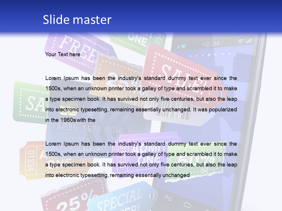 Marketing Finance Tablet PowerPoint Template