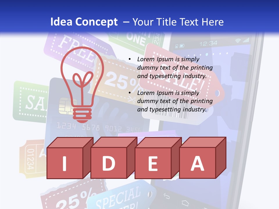 Marketing Finance Tablet PowerPoint Template
