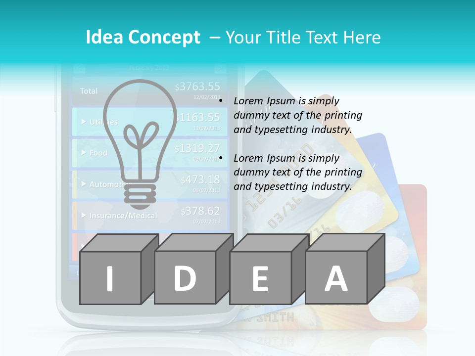 Purchase Payment Smartphone PowerPoint Template