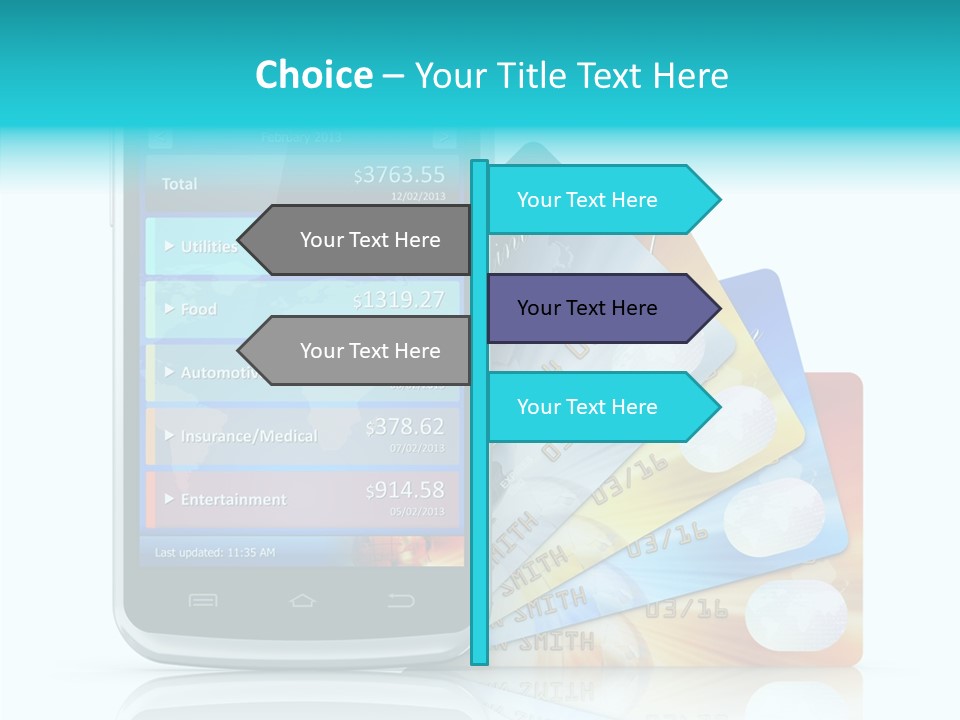 Purchase Payment Smartphone PowerPoint Template
