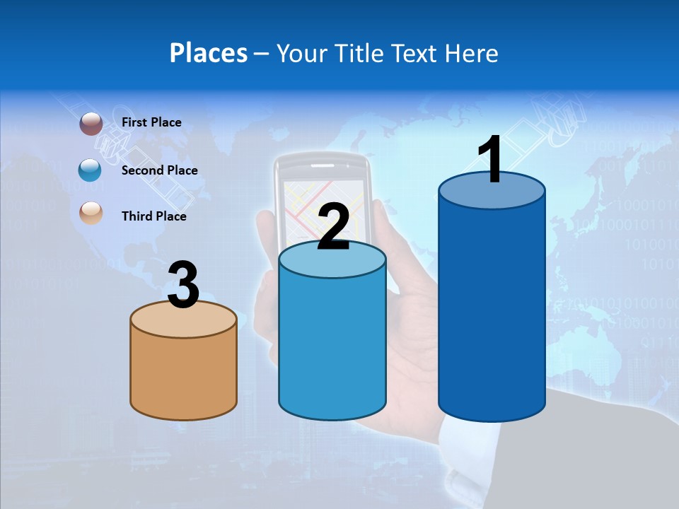 Position Satellite Device PowerPoint Template