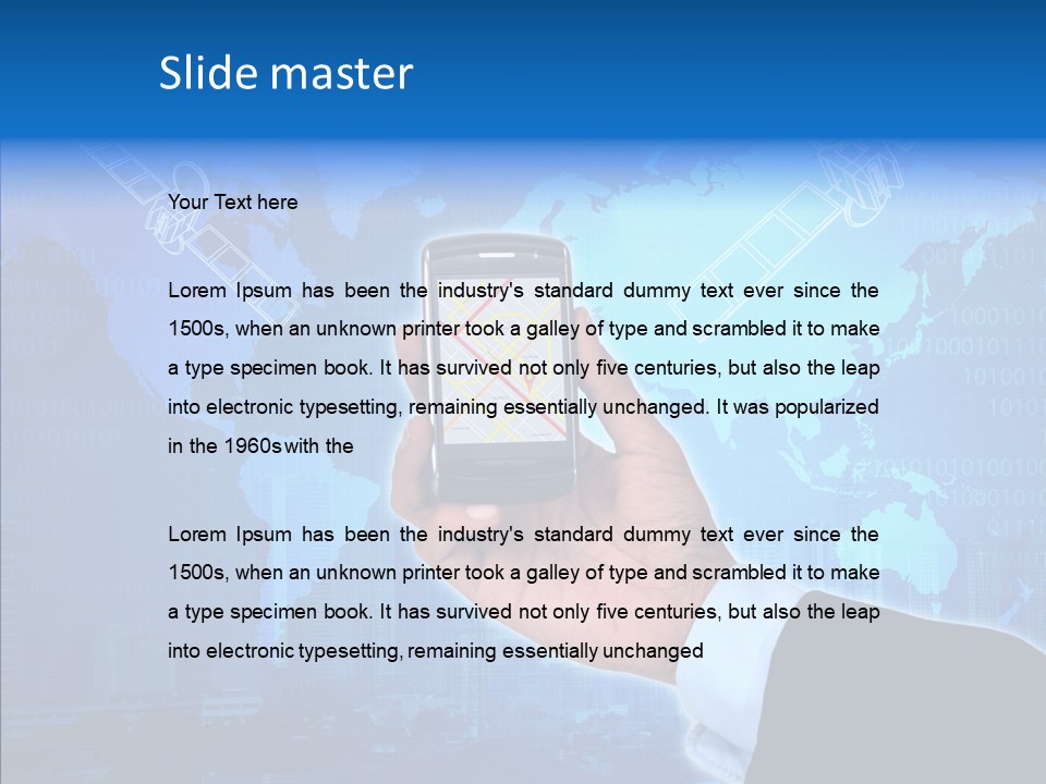 Position Satellite Device PowerPoint Template