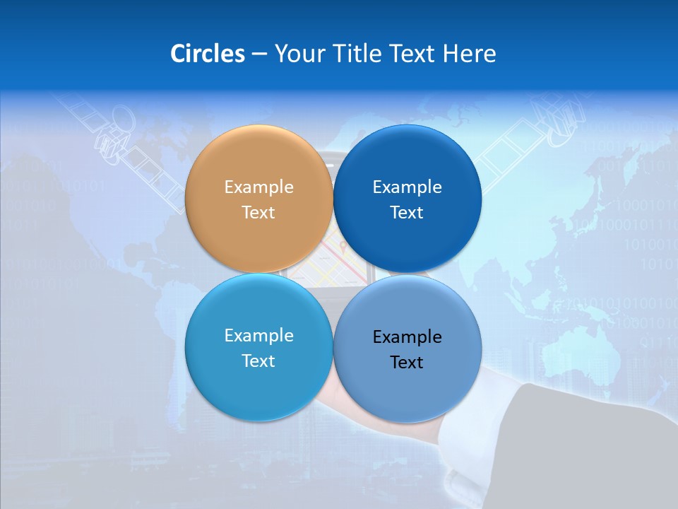 Position Satellite Device PowerPoint Template