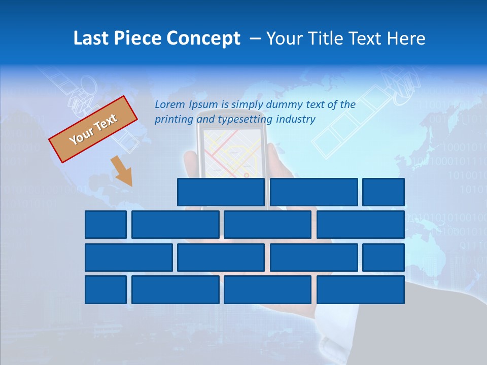 Position Satellite Device PowerPoint Template
