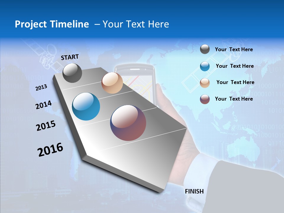 Position Satellite Device PowerPoint Template