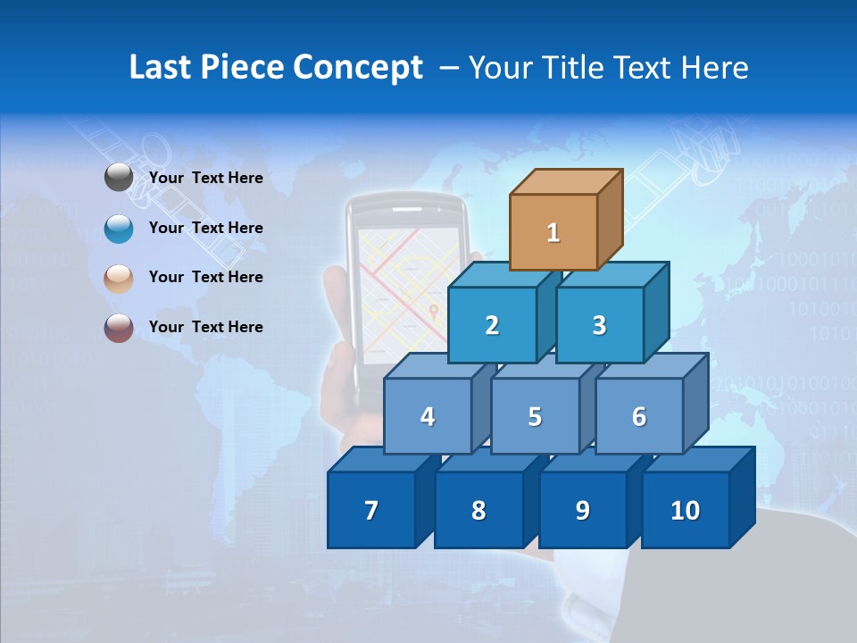 Position Satellite Device PowerPoint Template