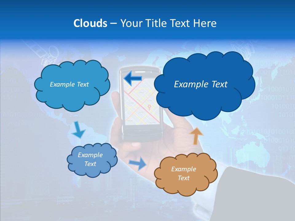 Position Satellite Device PowerPoint Template