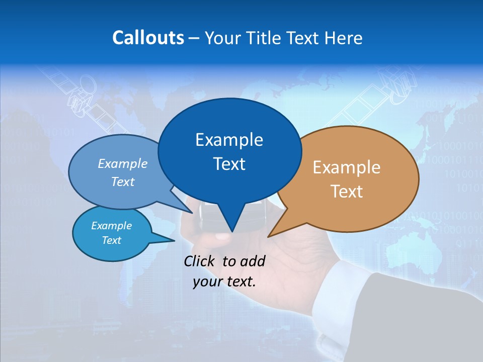 Position Satellite Device PowerPoint Template