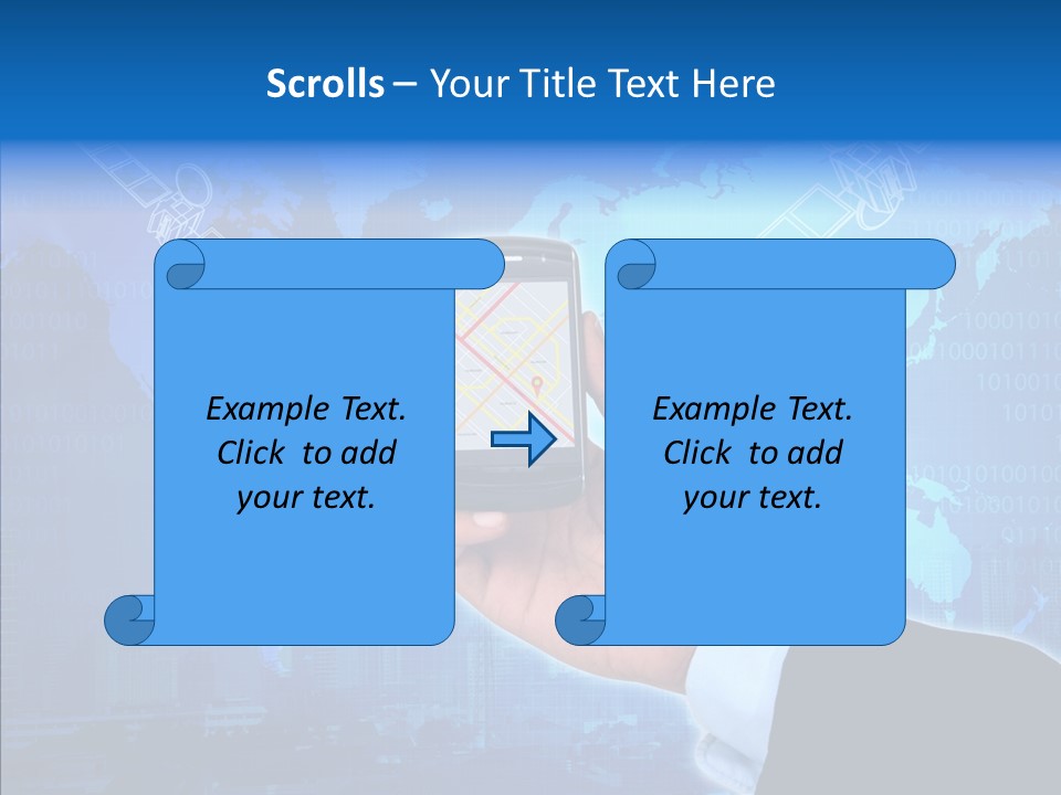 Position Satellite Device PowerPoint Template