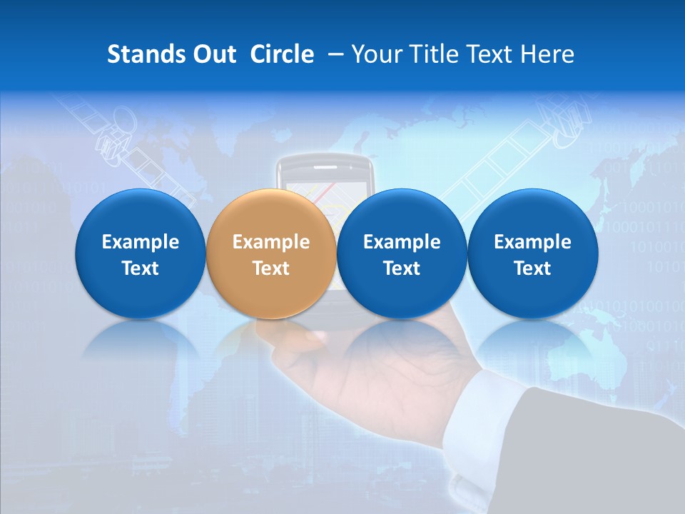 Position Satellite Device PowerPoint Template