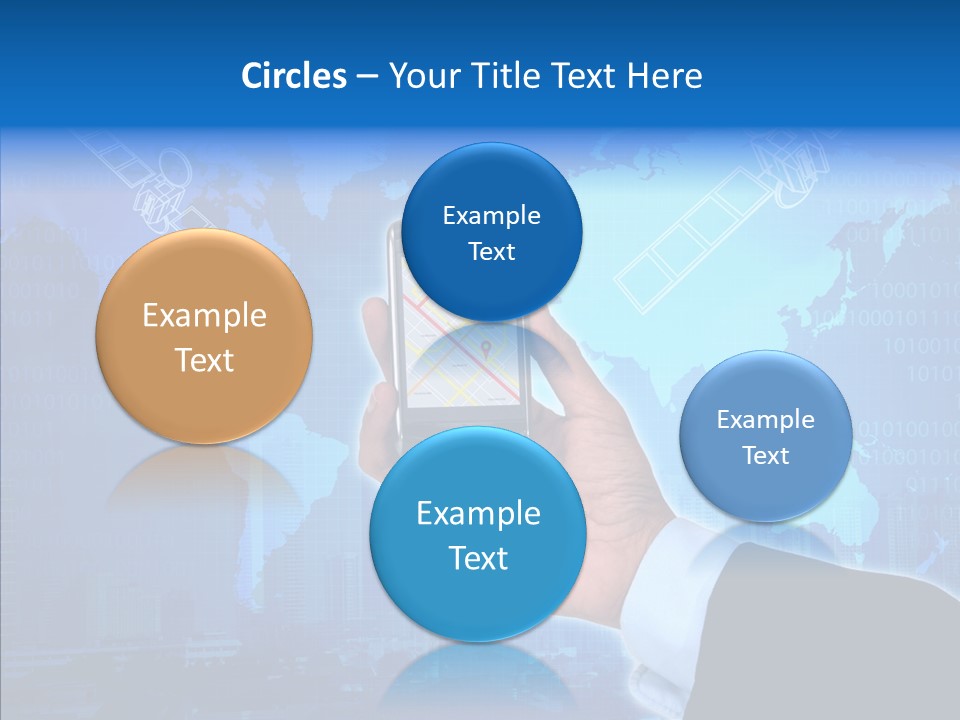 Position Satellite Device PowerPoint Template