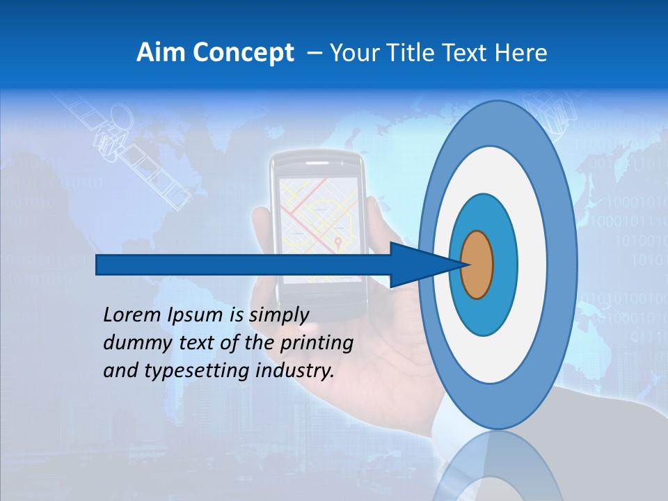 Position Satellite Device PowerPoint Template