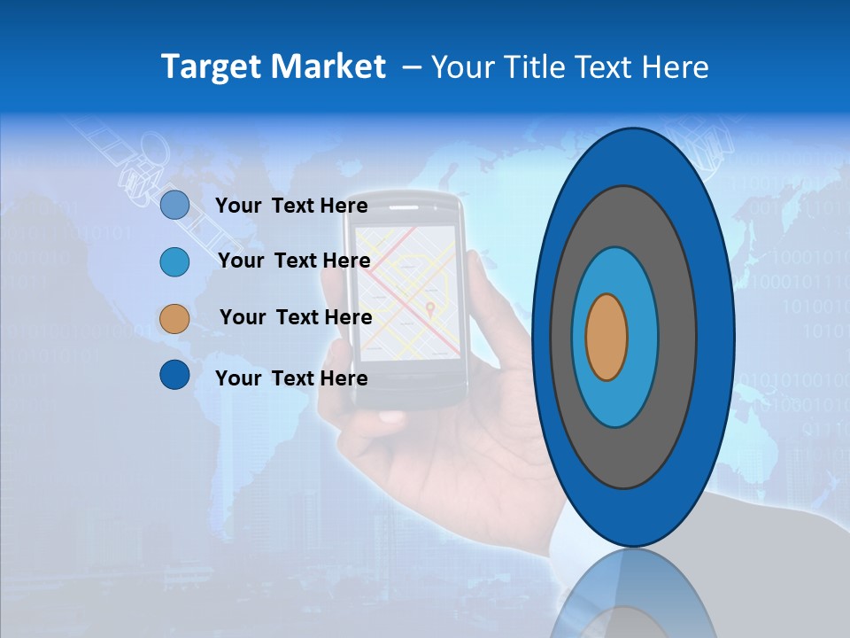 Position Satellite Device PowerPoint Template
