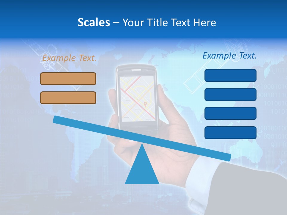 Position Satellite Device PowerPoint Template