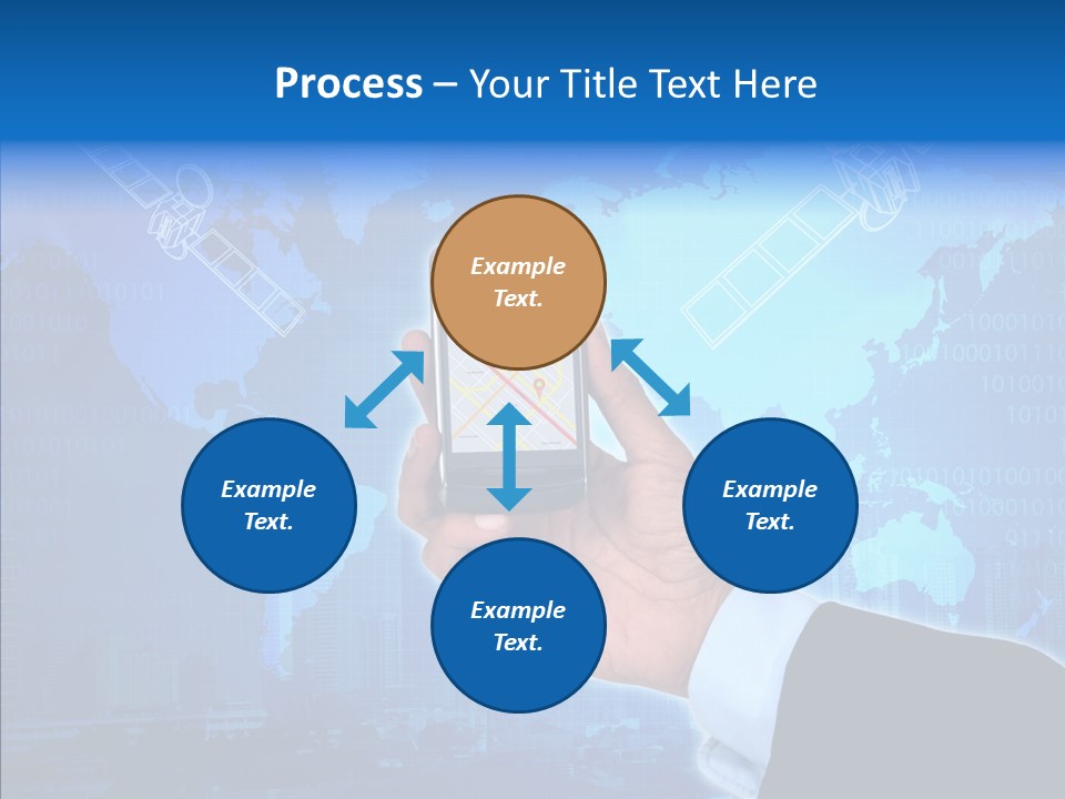 Position Satellite Device PowerPoint Template