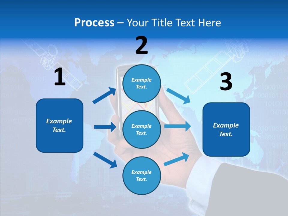 Position Satellite Device PowerPoint Template