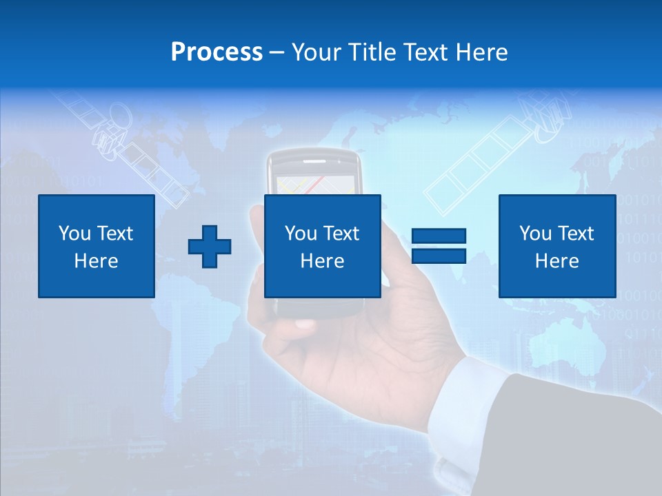 Position Satellite Device PowerPoint Template