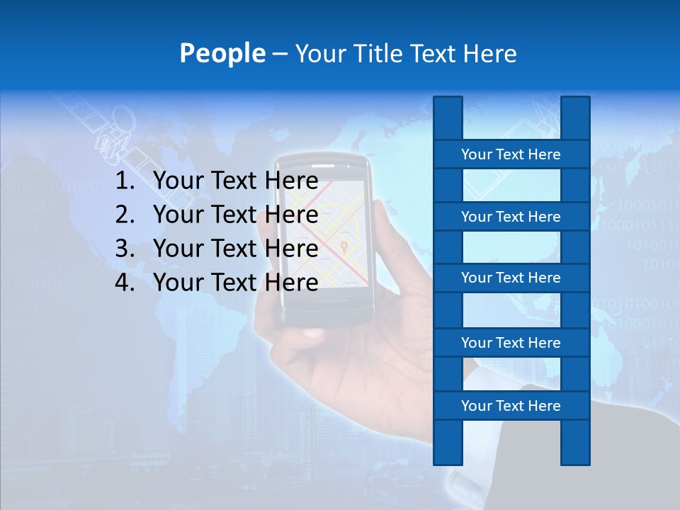 Position Satellite Device PowerPoint Template