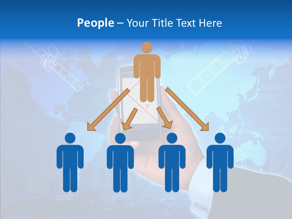 Position Satellite Device PowerPoint Template