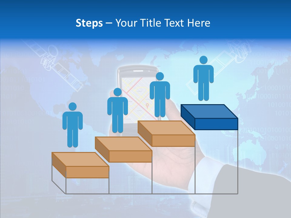 Position Satellite Device PowerPoint Template