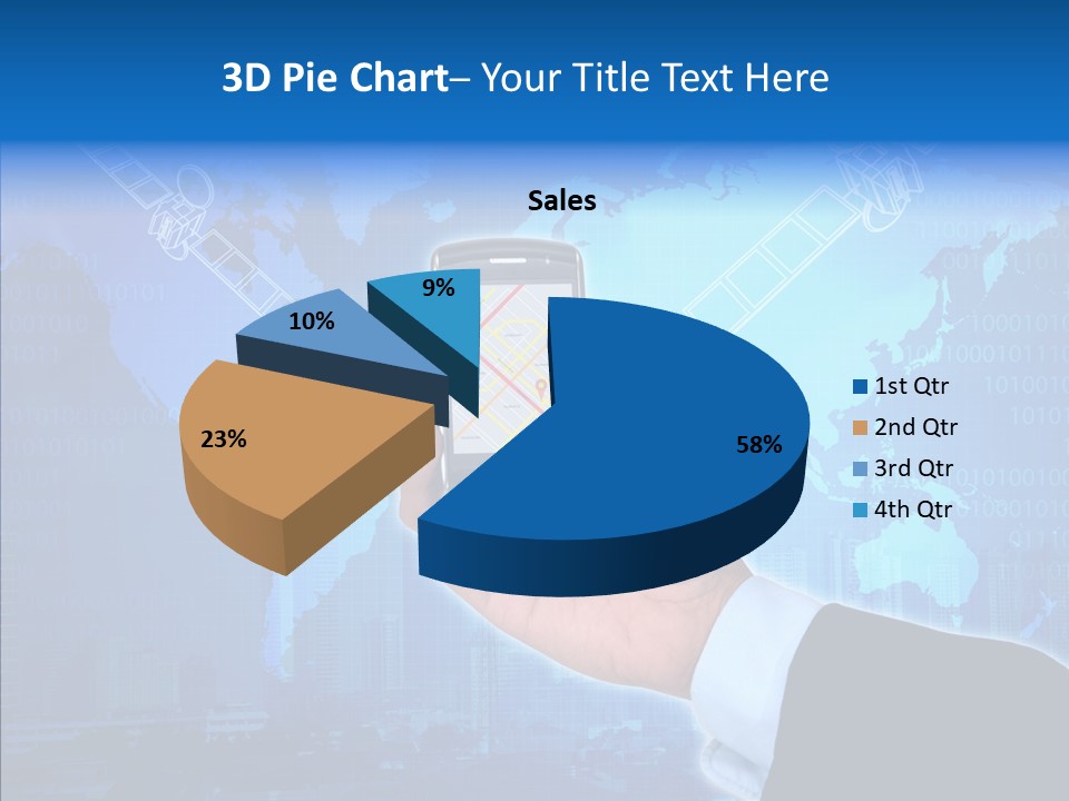 Position Satellite Device PowerPoint Template