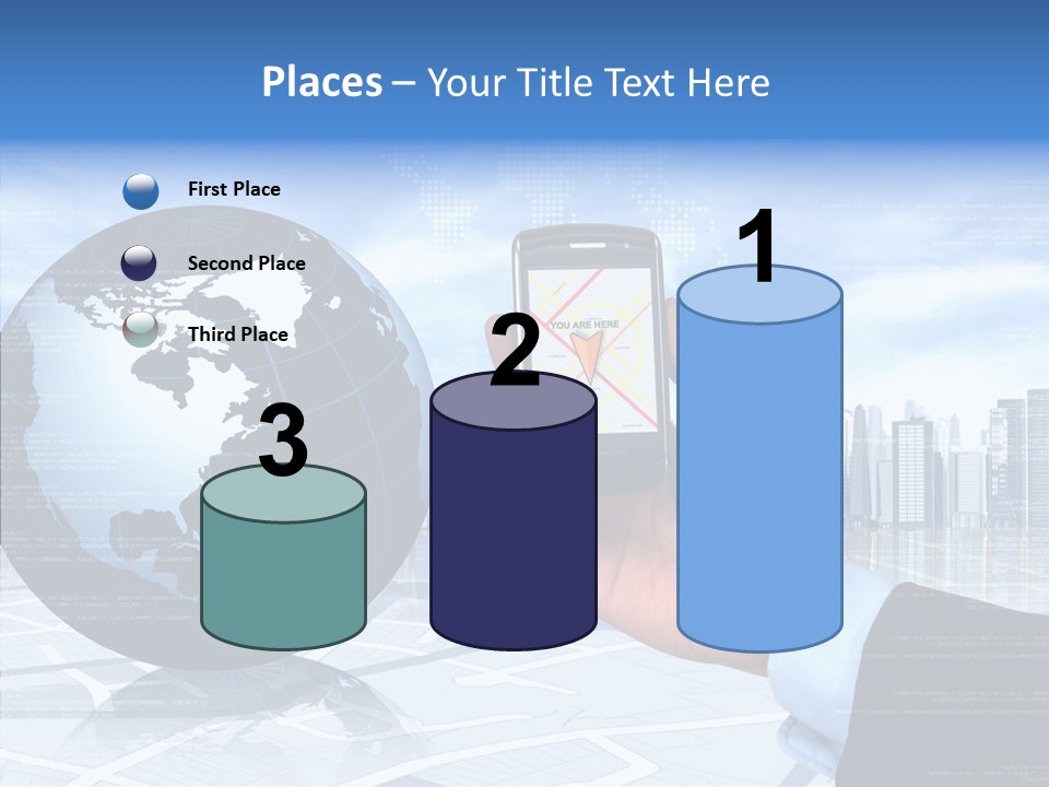 Satellite Global Positioning System Phone PowerPoint Template