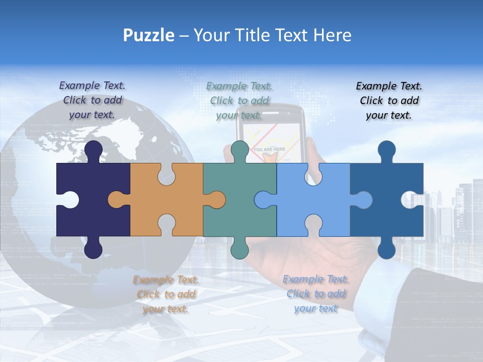 Satellite Global Positioning System Phone PowerPoint Template