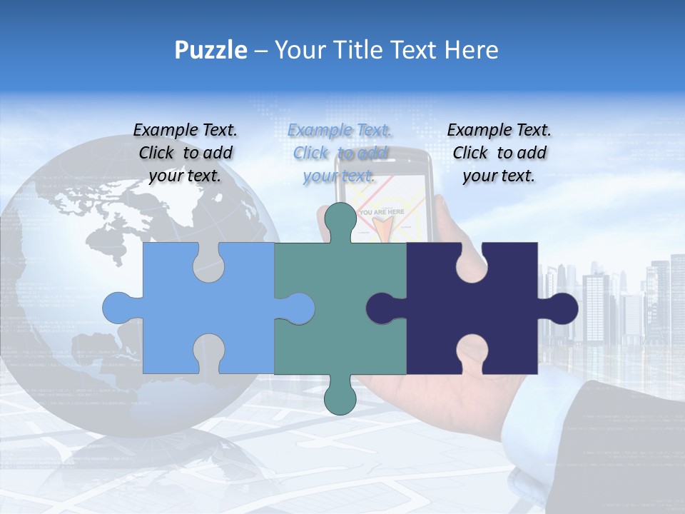 Satellite Global Positioning System Phone PowerPoint Template