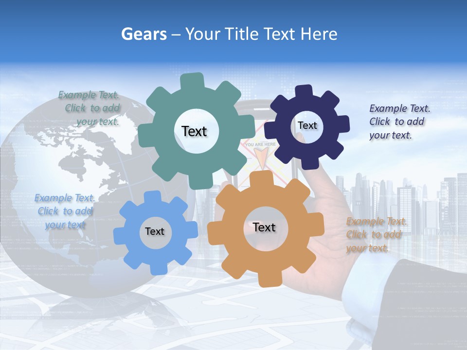 Satellite Global Positioning System Phone PowerPoint Template