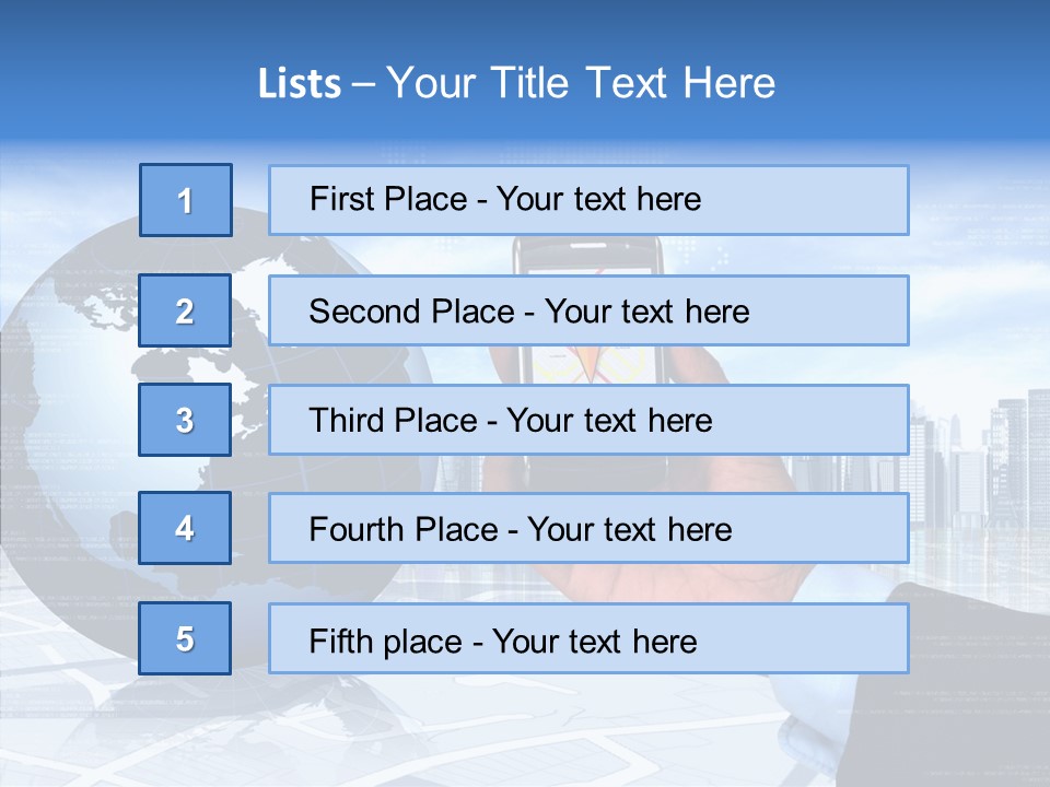 Satellite Global Positioning System Phone PowerPoint Template