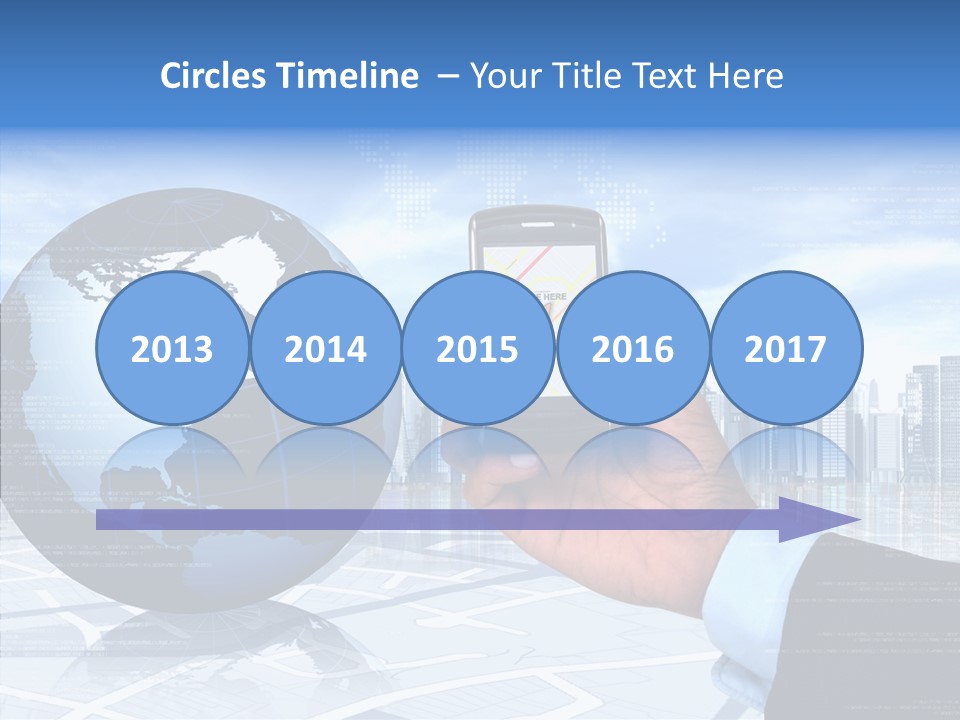 Satellite Global Positioning System Phone PowerPoint Template