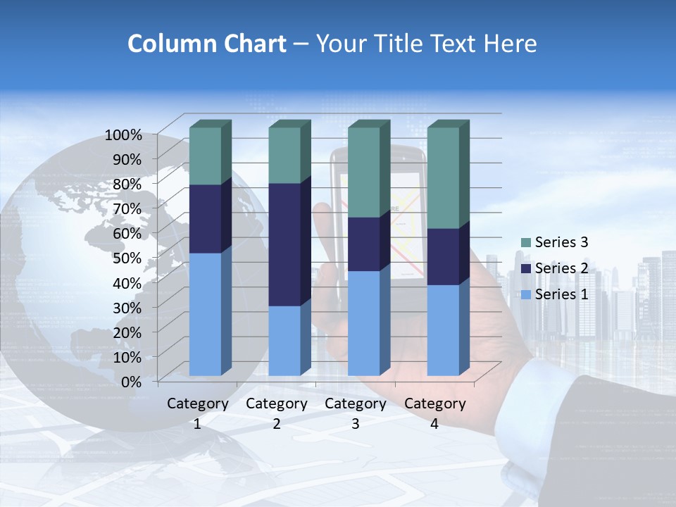 Satellite Global Positioning System Phone PowerPoint Template