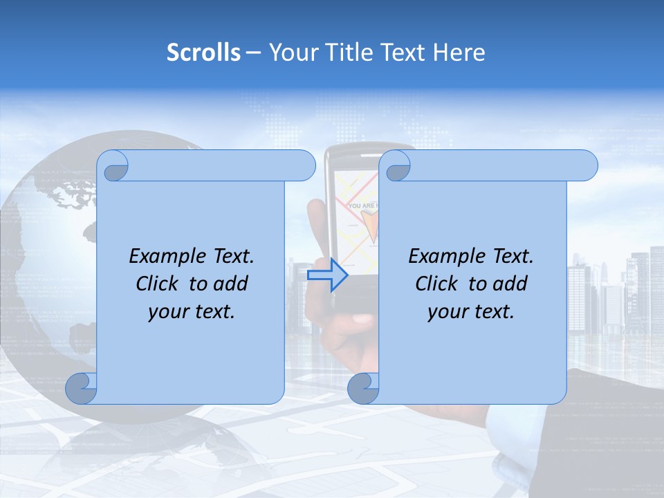 Satellite Global Positioning System Phone PowerPoint Template
