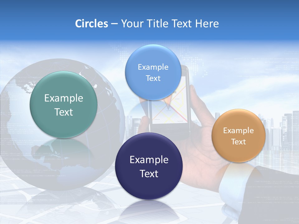 Satellite Global Positioning System Phone PowerPoint Template