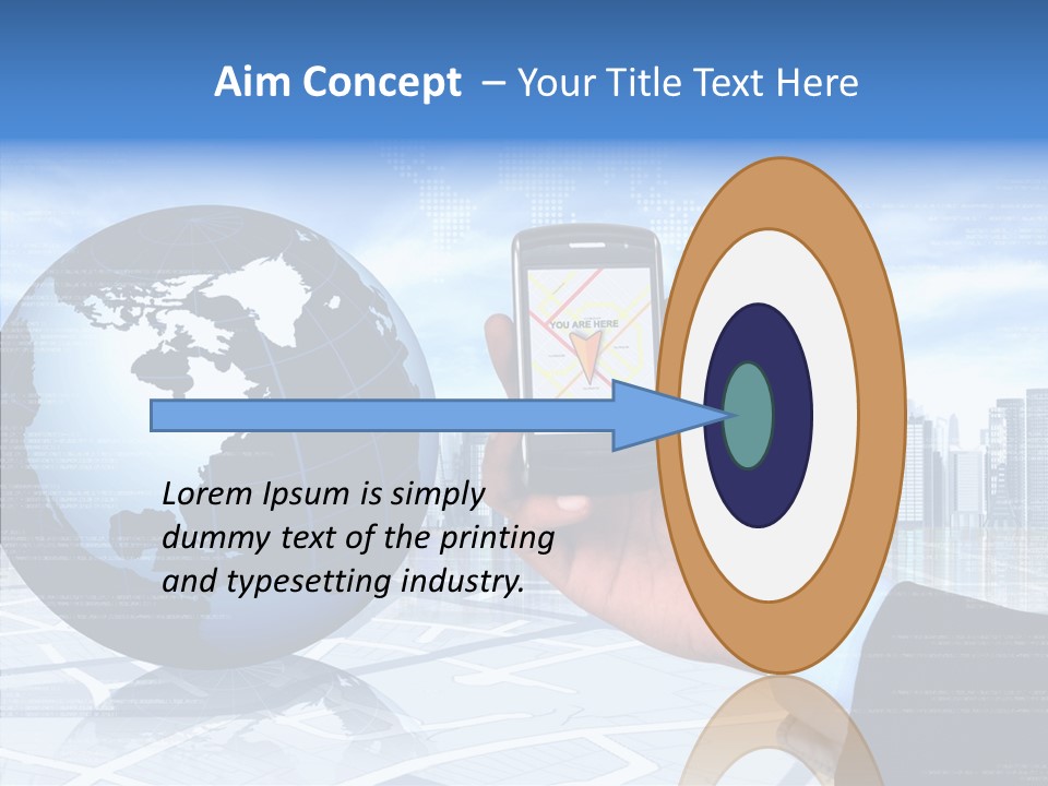 Satellite Global Positioning System Phone PowerPoint Template